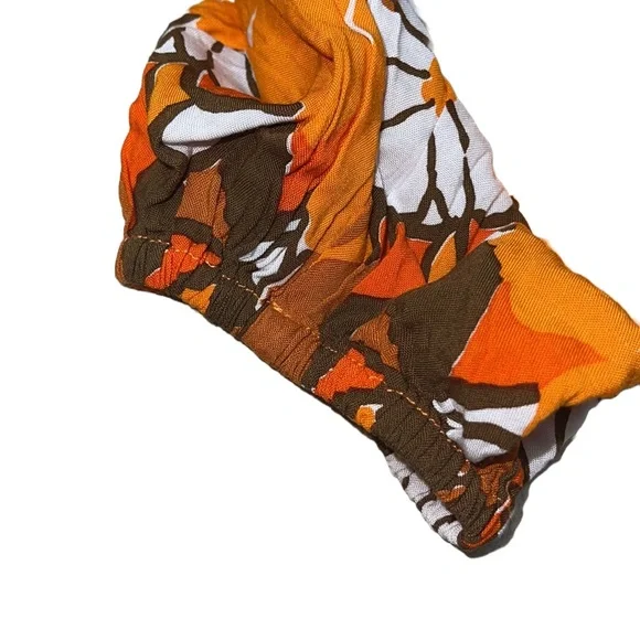 Faithfull The Brand Martine Mini Dress in Orange Isola Floral Boho Retro Size 6 - Picture 6 of 15